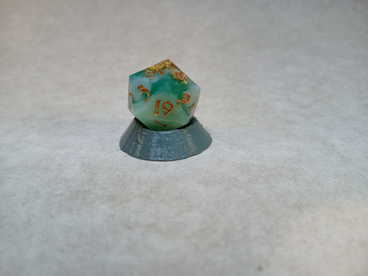 Dice D20 greenmarble