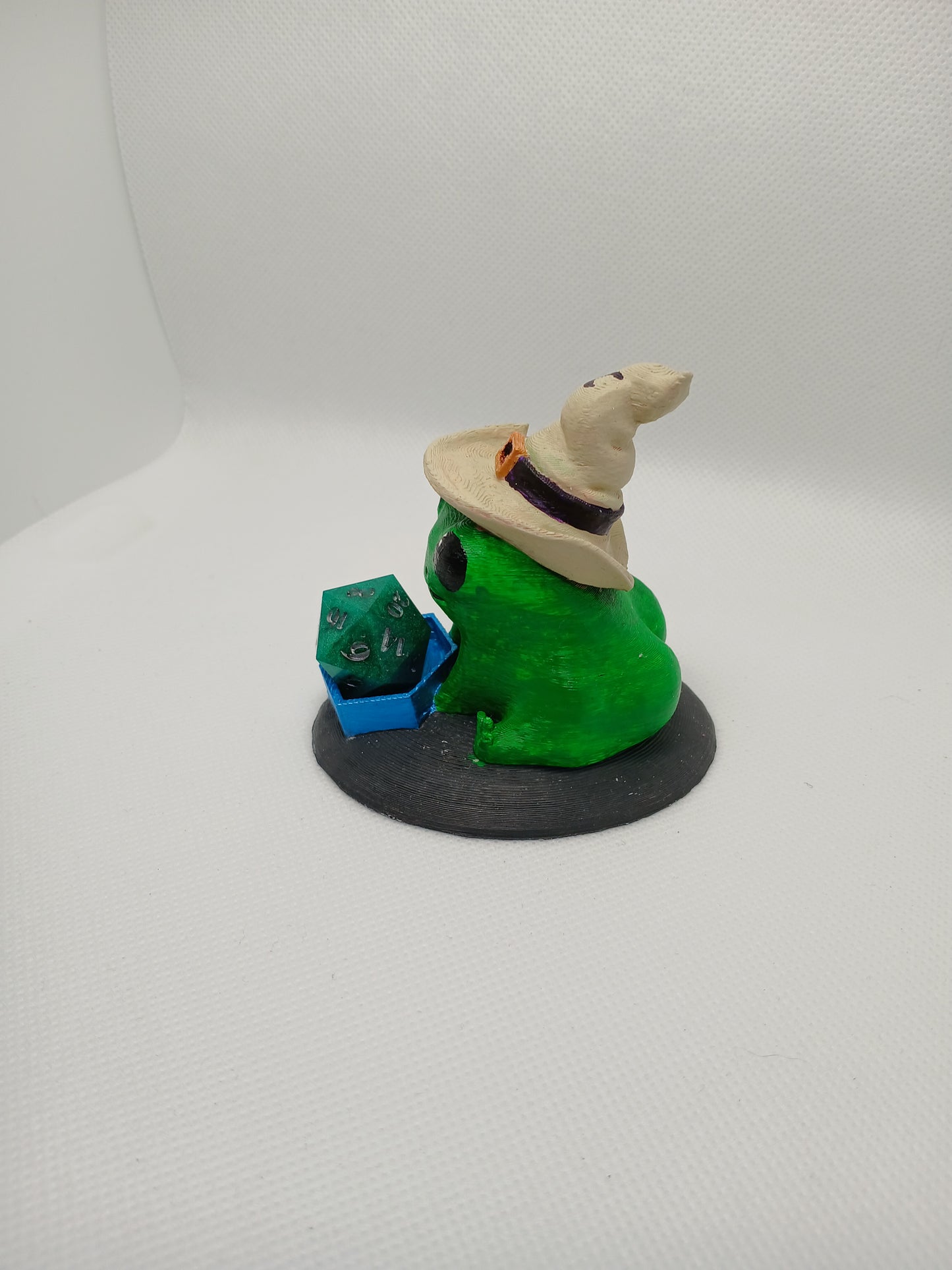 Dice holder Freddie the Frog with bowl.