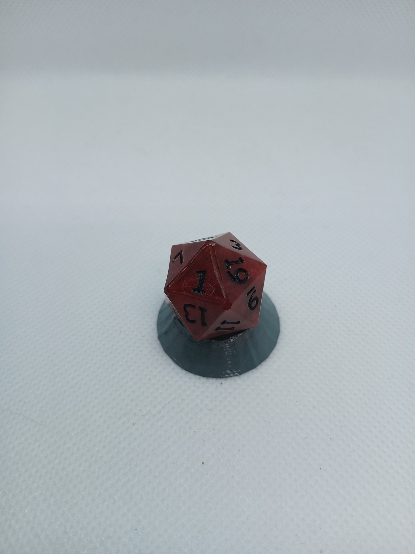 Dice D20 dark red