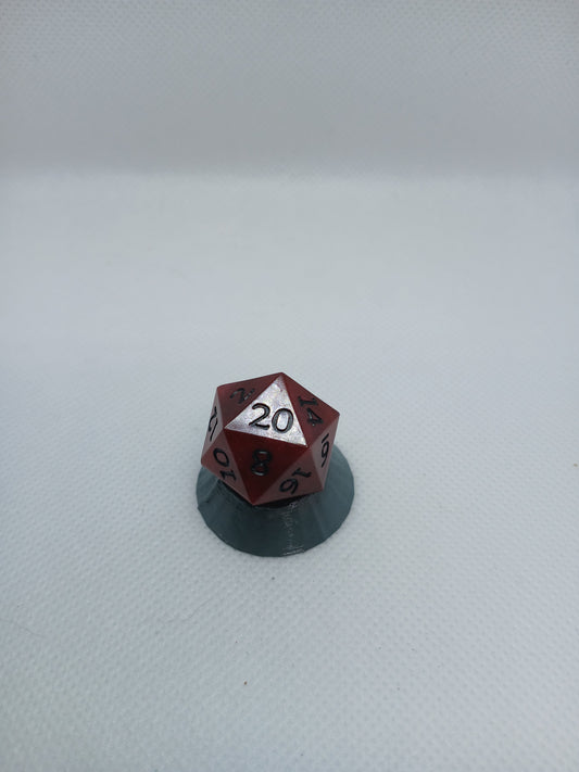 Dice D20 dark red