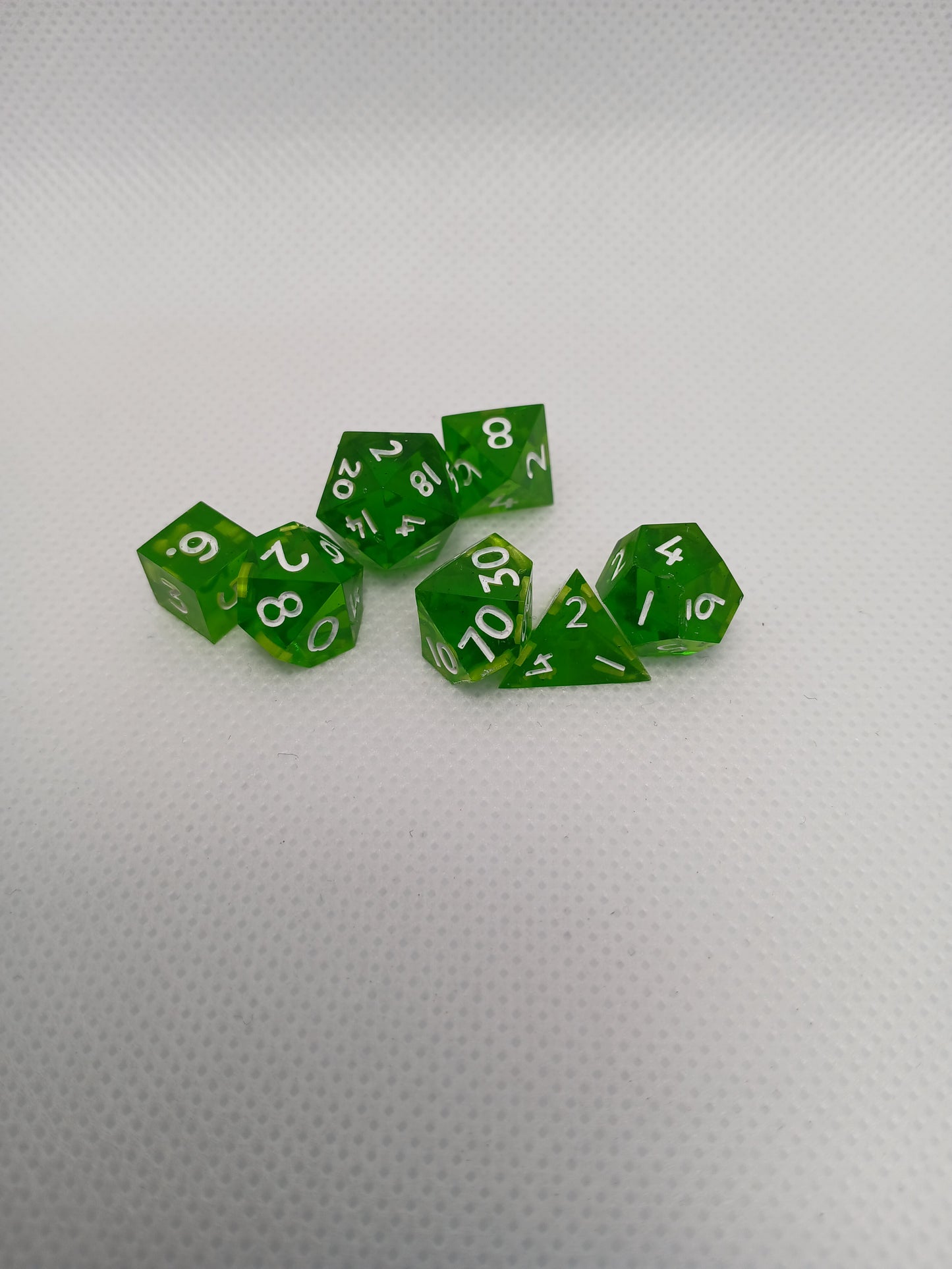 Dice set mini Gröna med vita siffror